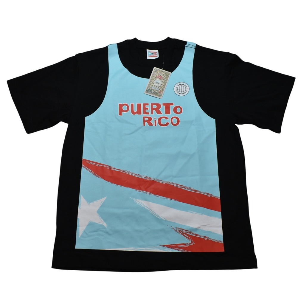 Bad Bunny Puerto Rico Benito 94 Most Wanted Tour T-Shirt Black Blue Mens Medium
